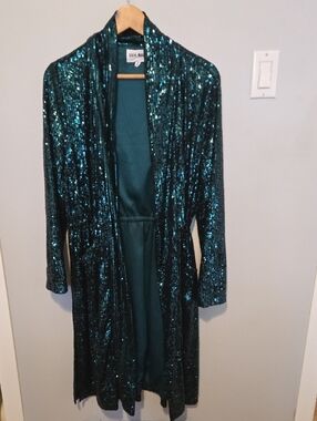 Steve Madden Teal Sequin Duster